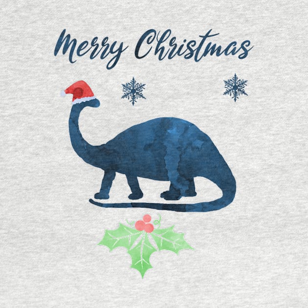 Christmas Dinosaur Brontosaurus by TheJollyMarten